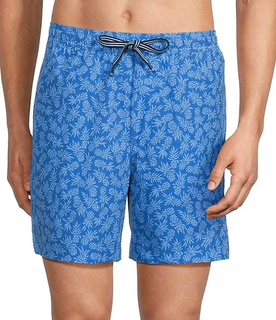 Southern Tide Pineapple Parade Maritime 6#double; Inseam Swim Trunks
