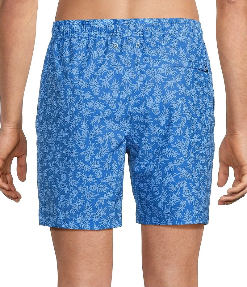 Southern Tide Pineapple Parade Maritime 6#double; Inseam Swim Trunks