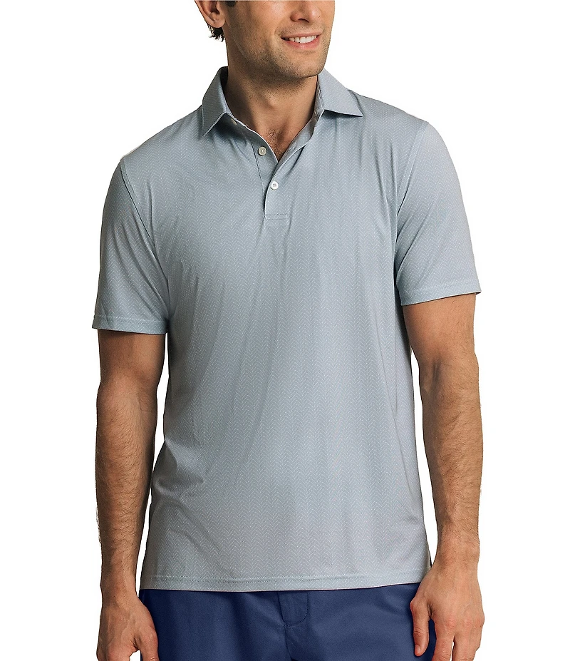 Southern Tide Raise The Par Driver Printed Short Sleeve Polo Shirt