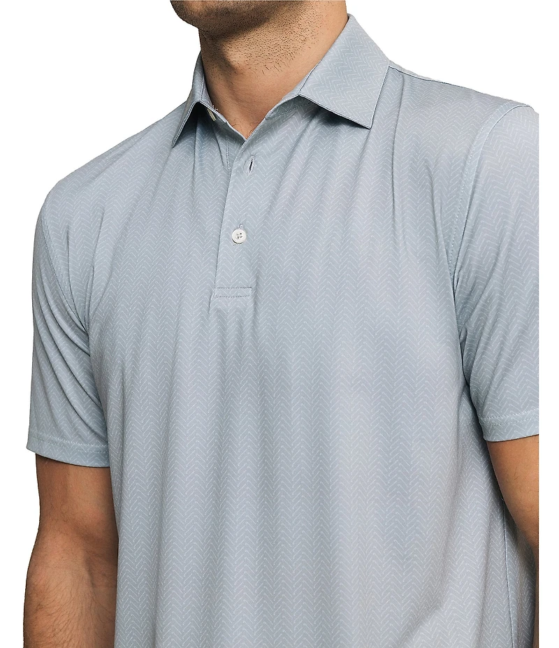 Southern Tide Raise The Par Driver Printed Short Sleeve Polo Shirt