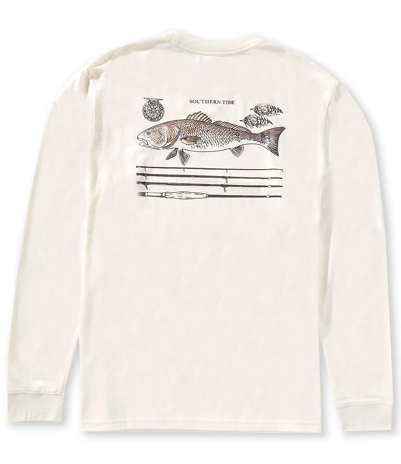 Southern Tide Redfish Rod Fashion Long Sleeve T-Shirt
