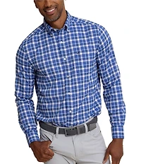 Southern Tide River Ridge Plaid Brrr° Intercoastal Performance Stretch Long Sleeve Woven Shirt