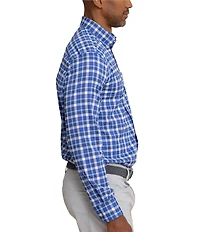 Southern Tide River Ridge Plaid Brrr° Intercoastal Performance Stretch Long Sleeve Woven Shirt