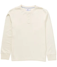 Southern Tide Riveroak Rib Knit Long Sleeve Henley Shirt