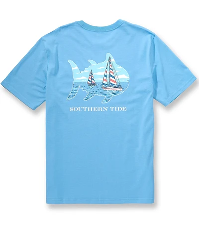 Southern Tide Sail Boat Skipjack Graphic Short Sleeve T-Shirt
