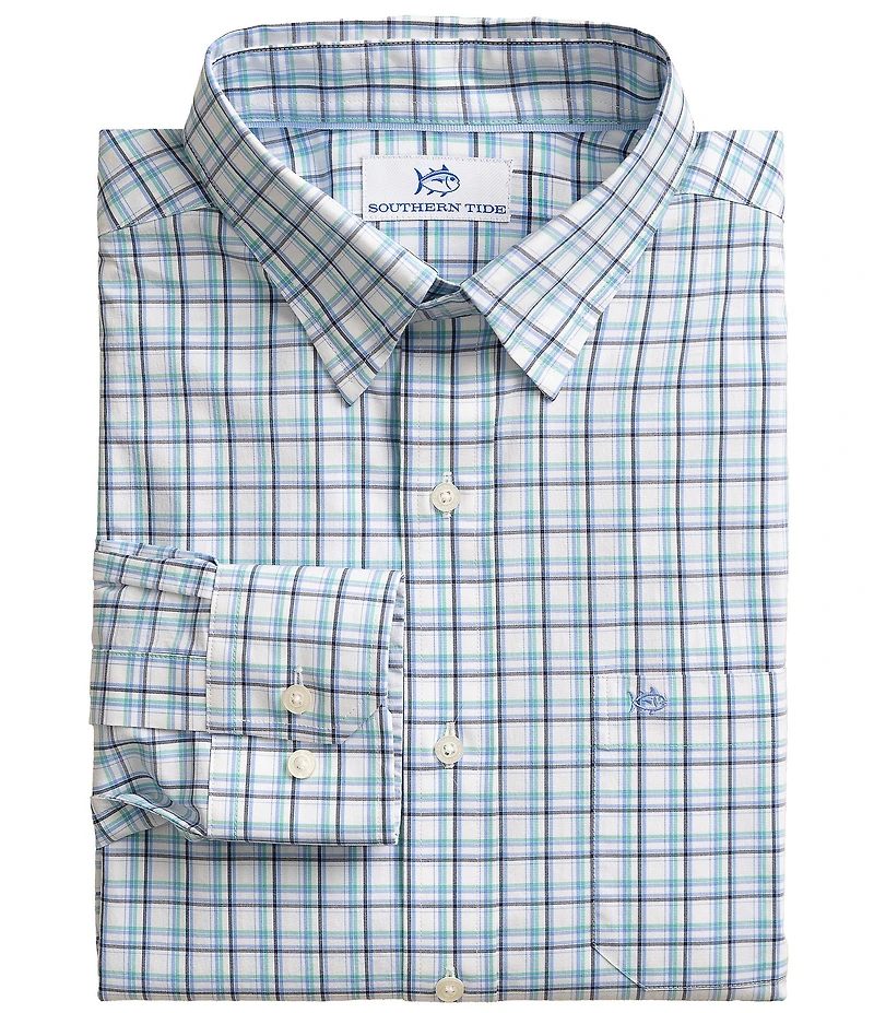 Southern Tide Sawmill Plaid Charleston Long Sleeve Woven Sport Shirt