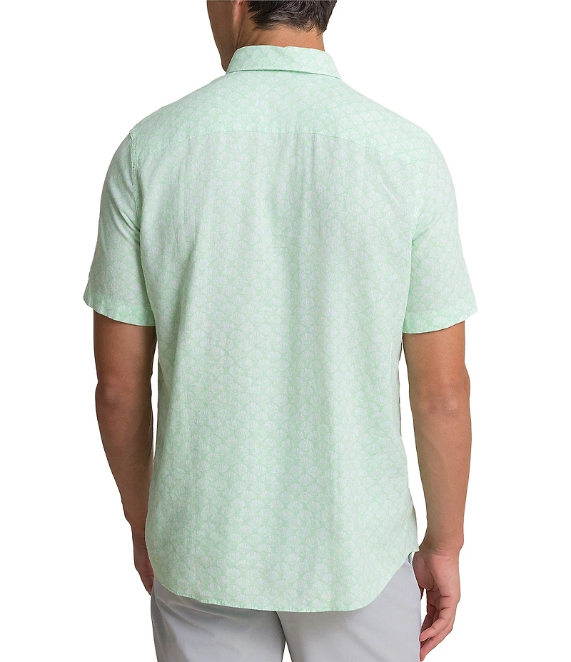 Southern Tide Seashell Cove Short Sleeve Woven Shirt