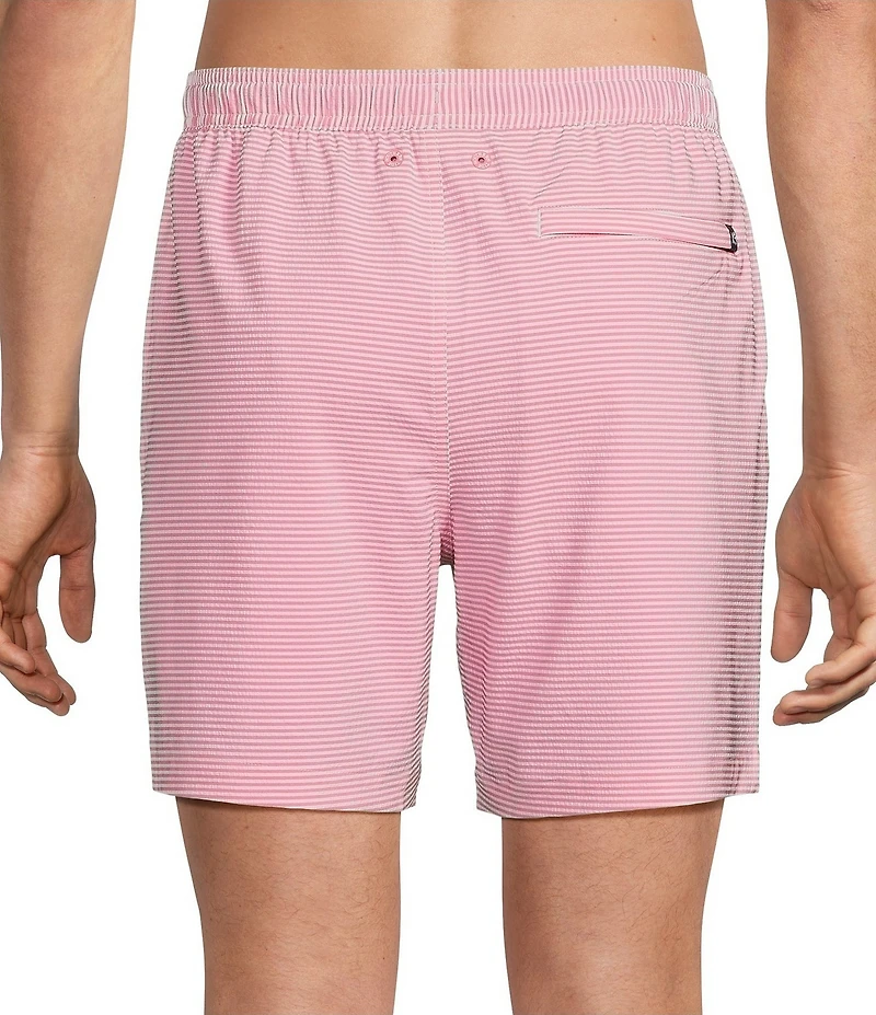 Southern Tide Seersucker Stripe Maritime Swim Trunks