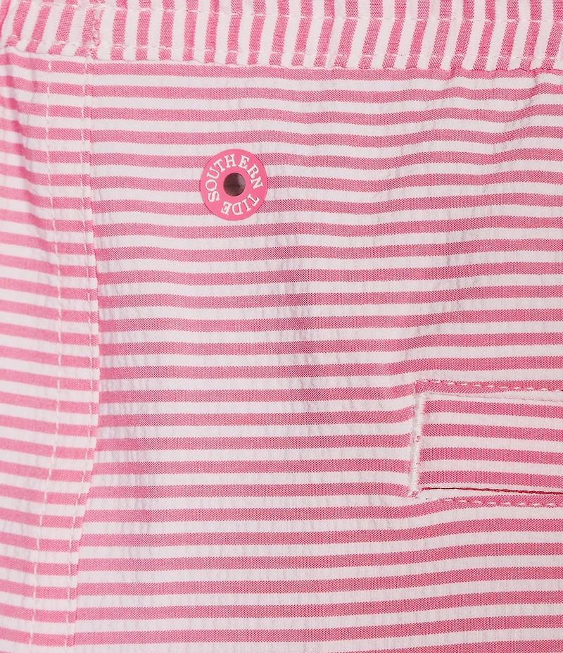 Southern Tide Seersucker Stripe Maritime Swim Trunks