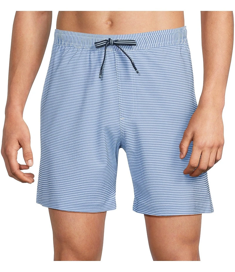 Southern Tide Seersucker Stripe Maritime Swim Trunks