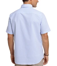Southern Tide Stretch Stripe Seersucker Follyfield Short Sleeve Woven Shirt