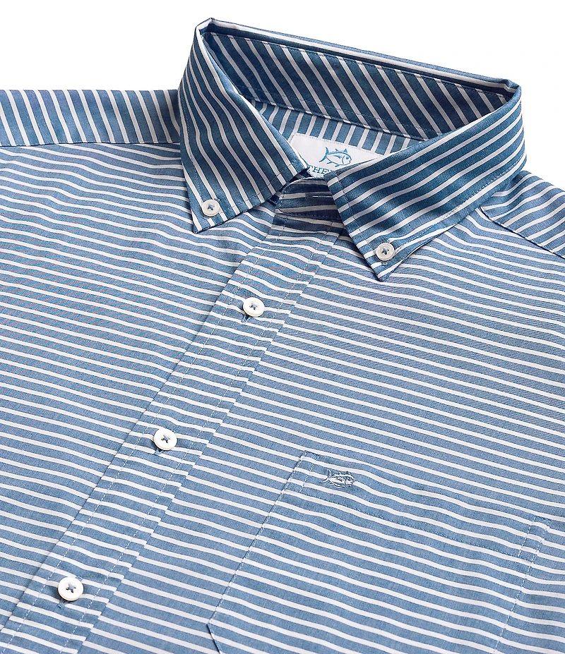 Southern Tide Stripe Long Sleeve Woven Shirt