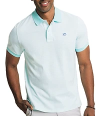 Southern Tide Striped Skipjack Short Sleeve Polo Shirt