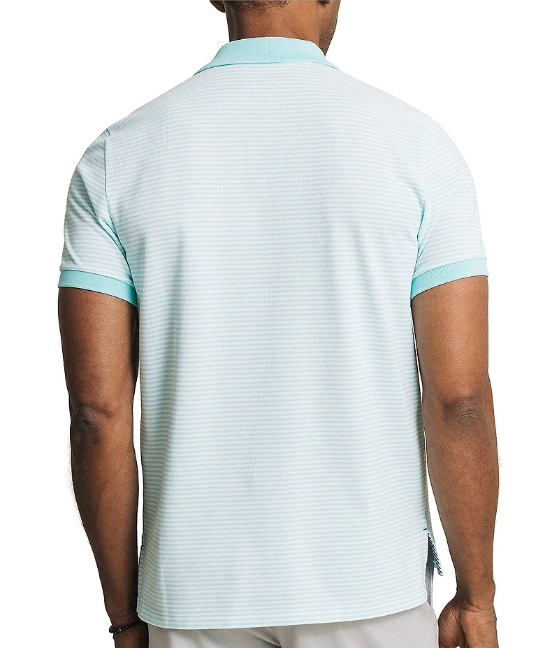 Southern Tide Striped Skipjack Short Sleeve Polo Shirt