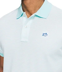 Southern Tide Striped Skipjack Short Sleeve Polo Shirt