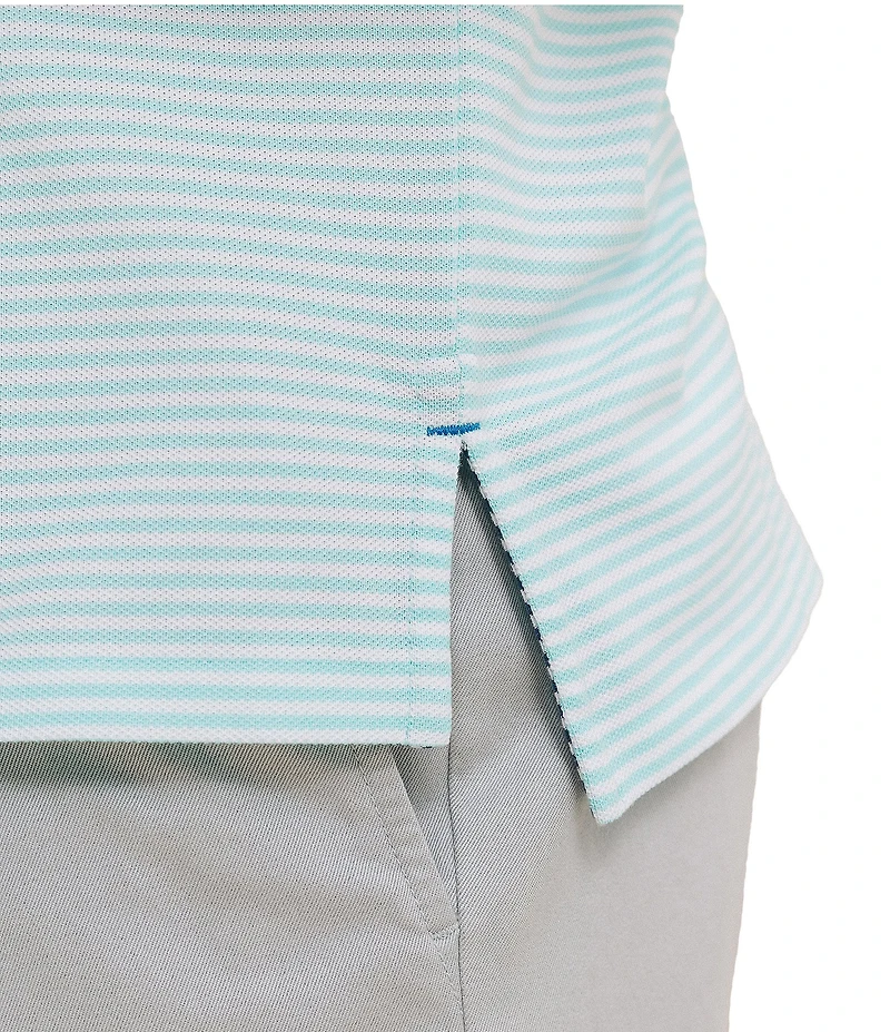 Southern Tide Striped Skipjack Short Sleeve Polo Shirt