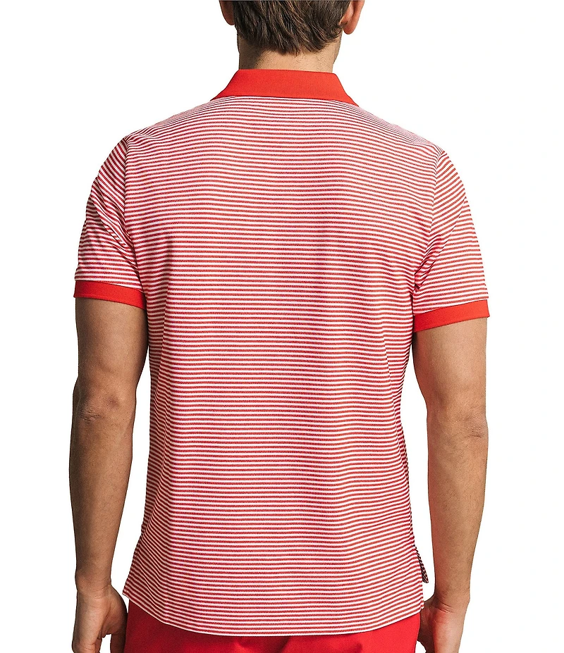Southern Tide Striped Skipjack Short Sleeve Polo Shirt