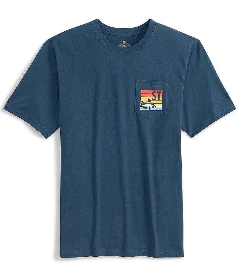Southern Tide Sunset Cropped Skipjack Graphic Short Sleeve T-Shirt