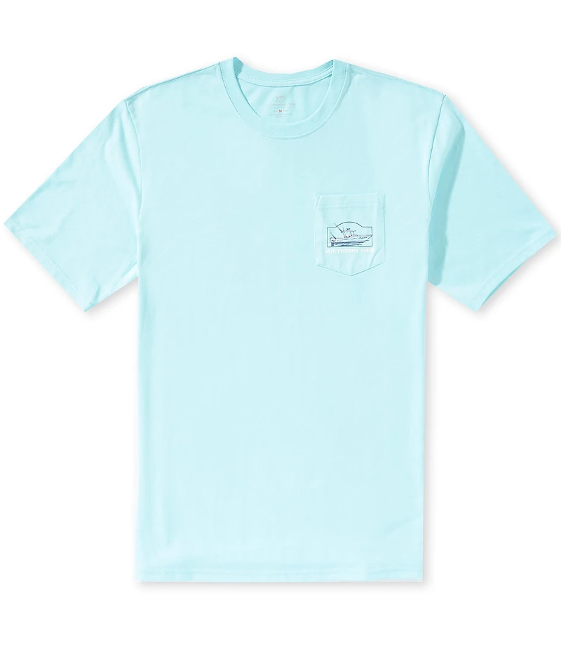Southern Tide Sunset Skipjack Boat Short Sleeve T-Shirt