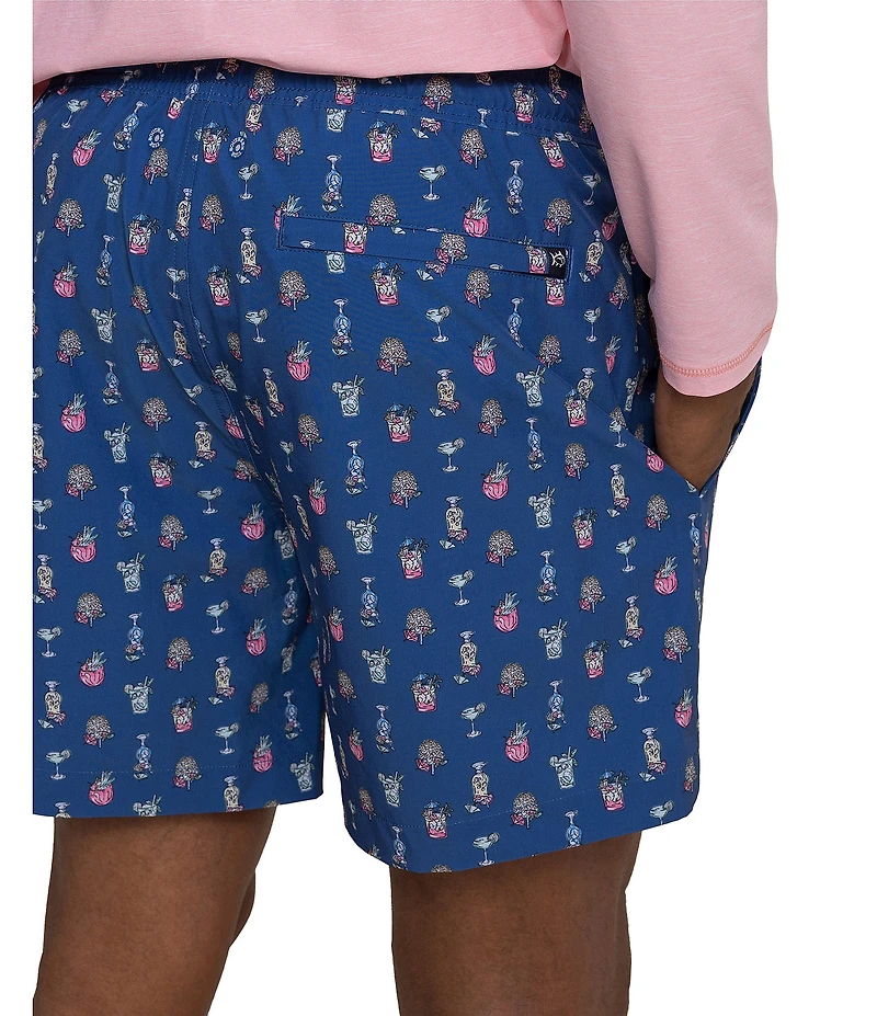 Southern Tide Tropical Tango Maritime 6#double; inseam Swim Trunks