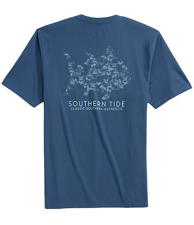 Southern Tide Tropical Toile Short Sleeve Graphic T-Shirt