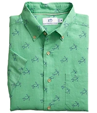 Southern Tide Turtle Cove Short Sleeve Woven Shirt