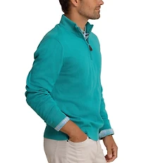 Southern Tide Whitehaven Heather Quarter-Zip Long Sleeve Knit Sweater