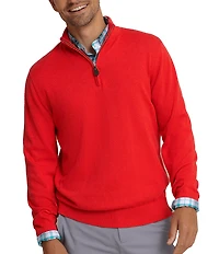 Southern Tide Whitehaven Heather Quarter-Zip Long Sleeve Knit Sweater