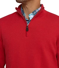 Southern Tide Whitehaven Heather Quarter-Zip Long Sleeve Knit Sweater