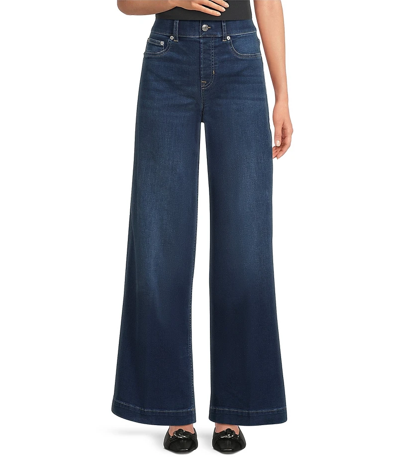 Spanx 2.0 Stretch Pull On Wide Leg Jeans