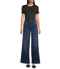 Spanx 2.0 Stretch Pull On Wide Leg Jeans