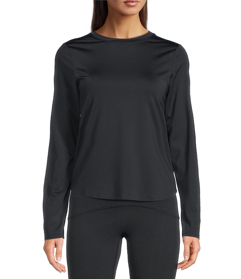 Spanx Activate Knit Moisture Wicking Pullover Long Sleeve Top