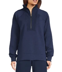 Spanx AirEssentials® Brushed Half Zip Mock Neck Coordinating Tunic