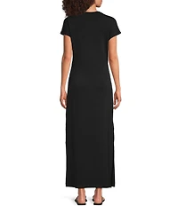 SPANX AirEssentials® Crew Neck Cap Sleeve Tie-Waist Midi Dress