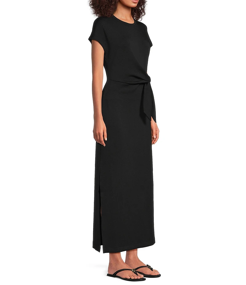 SPANX AirEssentials® Crew Neck Cap Sleeve Tie-Waist Midi Dress