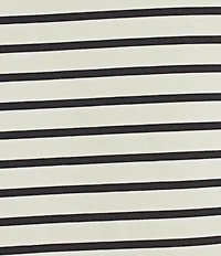 Spanx AirEssentials Knit Crew Neckline Long Sleeve Stripped Side Slit Top
