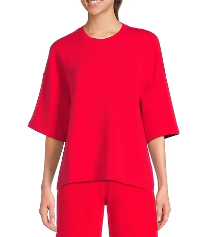 Spanx AirEssentials Knit Short Sleeve Drop Shoulder Coordinating T-Shirt