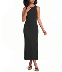 SPANX AirEssentials Ribbed Crew Neck Sleeveless Knit Maxi Tank Dress
