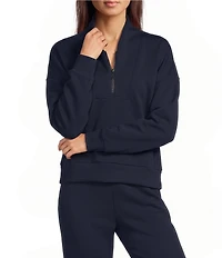 SPANX AirEssentials Shawl Collar Half Zip Long Sleeve Coordinating Knit Jacket