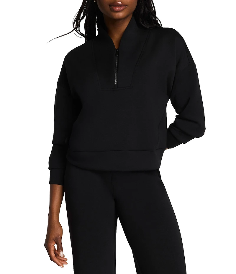 SPANX AirEssentials Shawl Collar Half Zip Long Sleeve Coordinating Knit Jacket