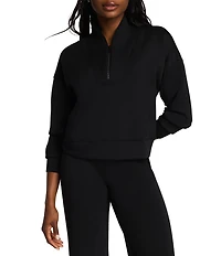 SPANX AirEssentials Shawl Collar Half Zip Long Sleeve Coordinating Knit Jacket