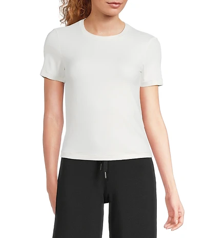 Spanx BareNaked Knit Short Sleeve Crew Neckline Pullover Tee