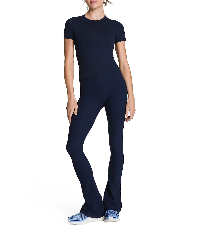 Spanx BareNaked Knit Short Sleeve Crew Neckline Pullover Tee