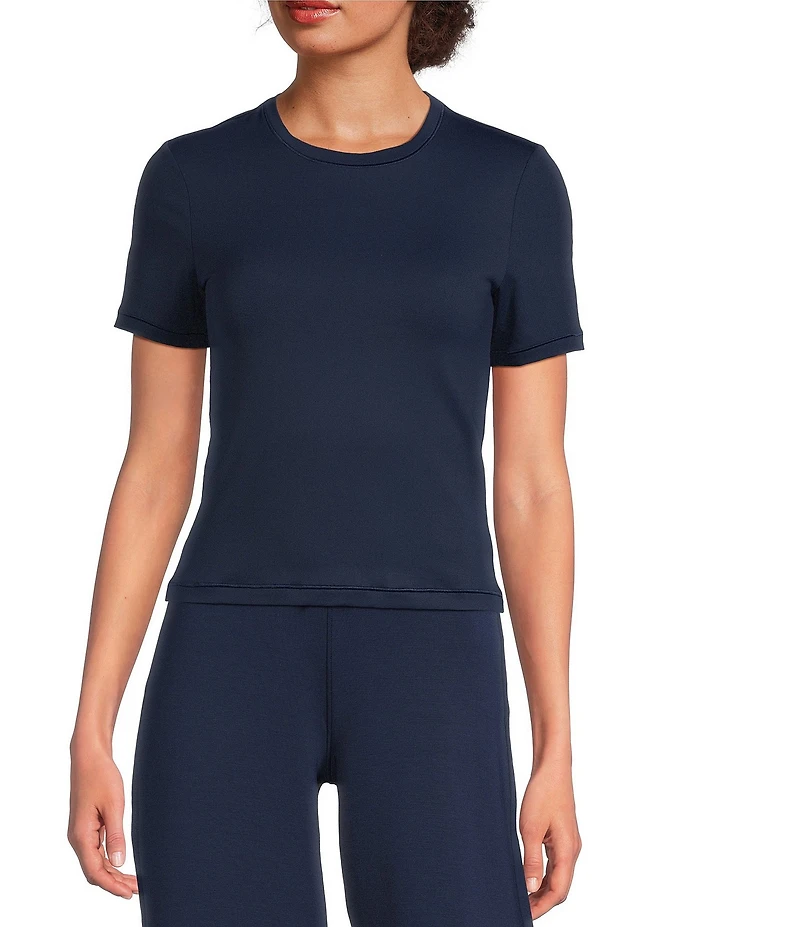 Spanx BareNaked Knit Short Sleeve Crew Neckline Pullover Tee