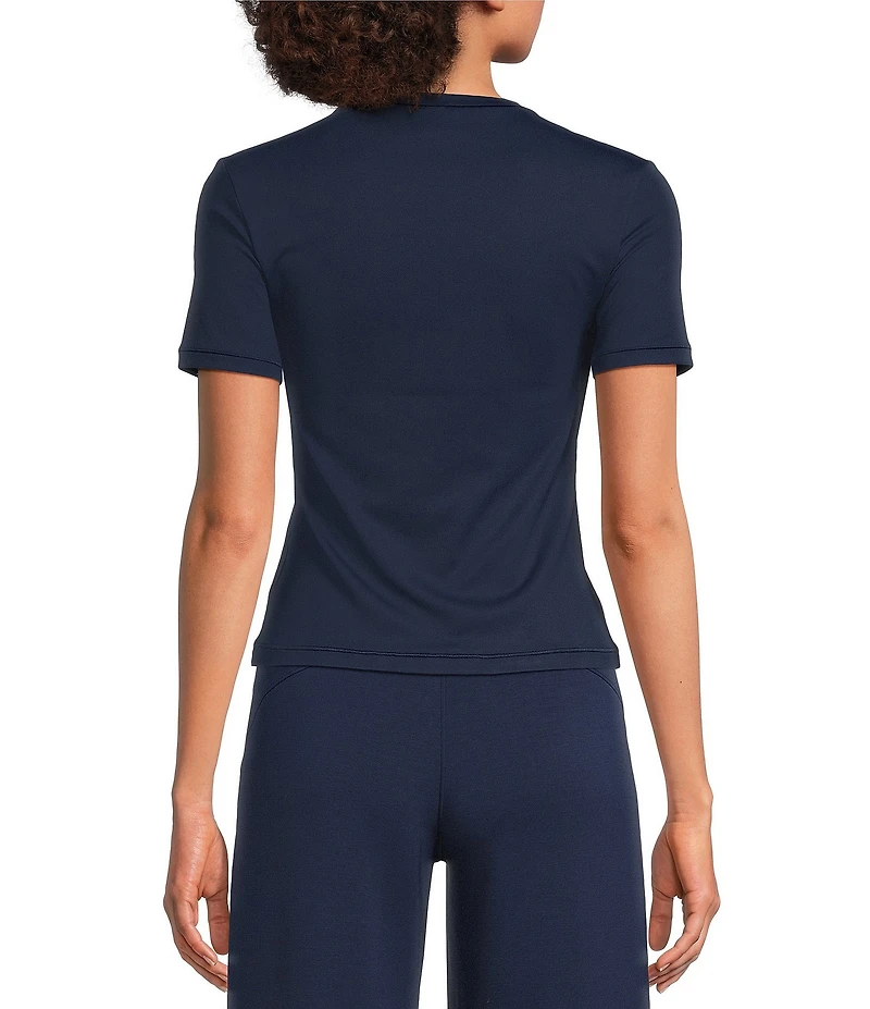 Spanx BareNaked Knit Short Sleeve Crew Neckline Pullover Tee