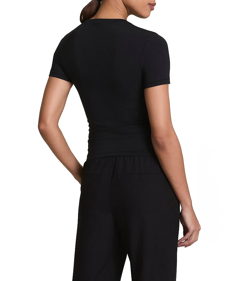 Spanx BareNaked Knit Short Sleeve Crew Neckline Pullover Tee