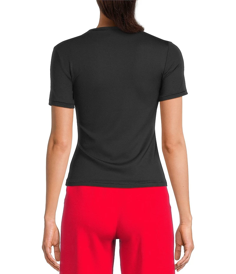 Spanx BareNaked Knit Short Sleeve Crew Neckline Pullover Tee