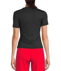 Spanx BareNaked Knit Short Sleeve Crew Neckline Pullover Tee