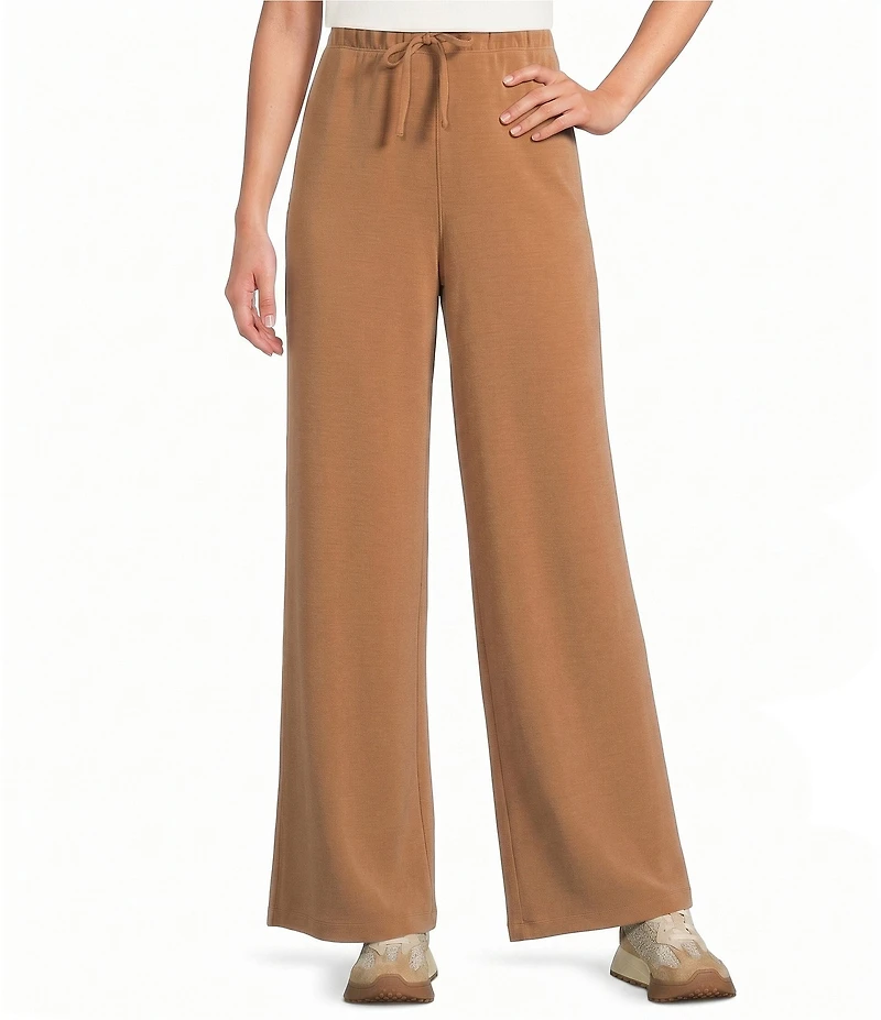 SPANX Coordinating Faux Sandwashed High Rise Wide Leg Knit Pants