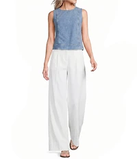 SPANX Crew Neck Sleeveless Woven Top